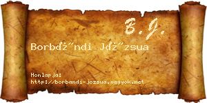 Borbándi Józsua névjegykártya